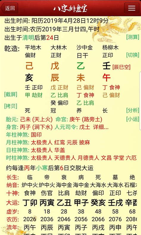 八字四柱查詢|四柱八字排盤程式